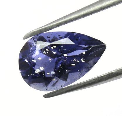 Natural Iolite Sunstone 0.70 Carat 8x5 MM Pear Shape Faceted Gemstone