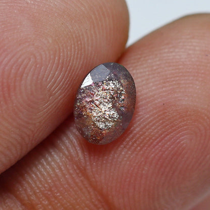 Natural Rare BloodShot Iolite Sunstone 0.69 Carat 7.5x5.5 MM Oval Shape Faceted Gemstone