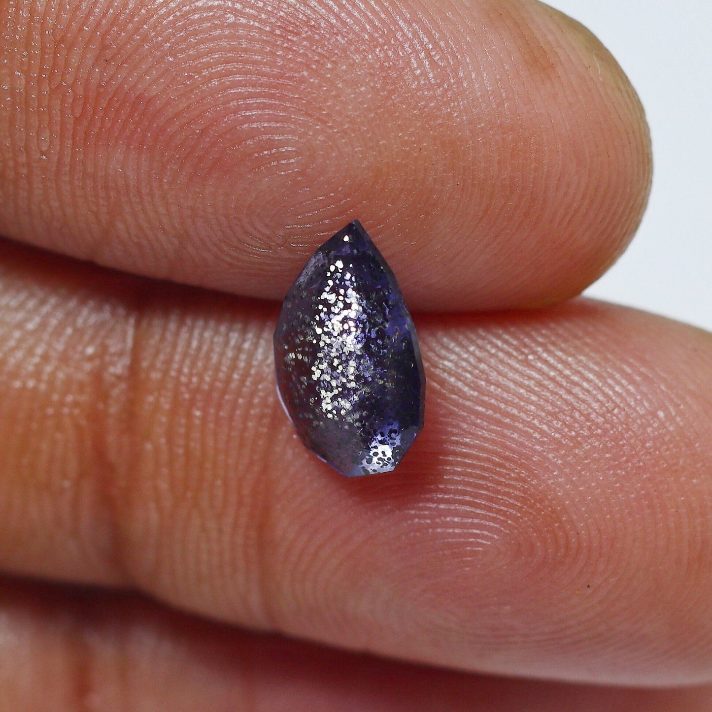 Natural Iolite Sunstone 1.30 Carat 10.3x6.9 MM Pear Shape Faceted Gemstone