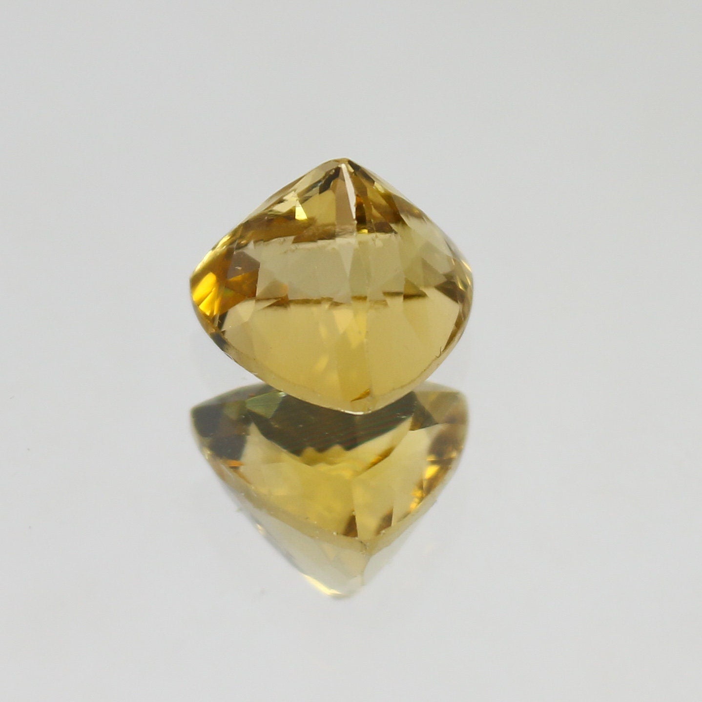 Natural Yellow Tourmaline 3.09 Carat 9x9 MM Trillion Shape Faceted Gemstone