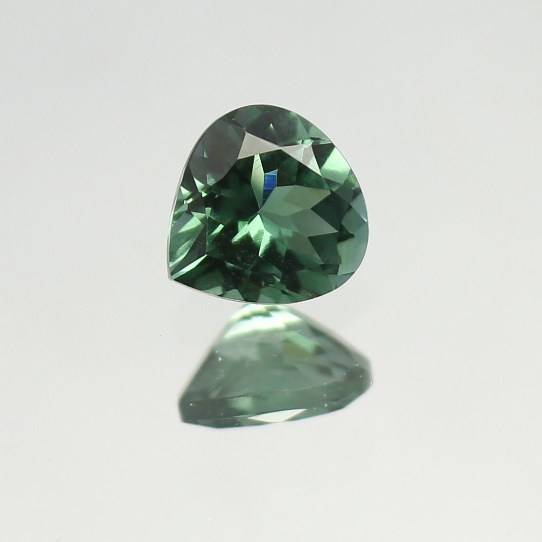 Natural Indicolite Tourmaline 0.79 Carat 6.2x6 MM Heart Shape Faceted Gemstone