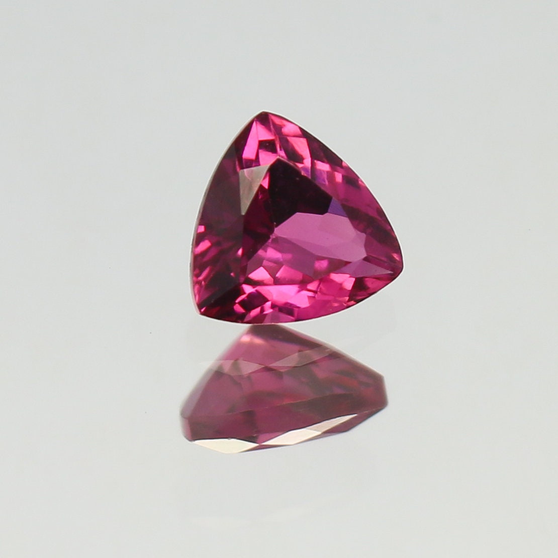 Natural Rubellite Color Tourmaline 0.90 Carat 6.3x6.3 MM Trillion Shape Faceted gemstone