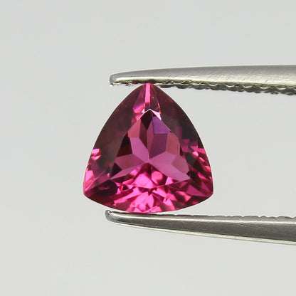 Natural Rubellite Color Tourmaline 0.90 Carat 6.3x6.3 MM Trillion Shape Faceted gemstone