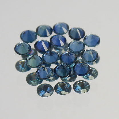 Natural Sapphire Lot Diamond Cut 1.84 Carat 3x3 MM Round Shape Faceted Gemstone 16 Piece Lot