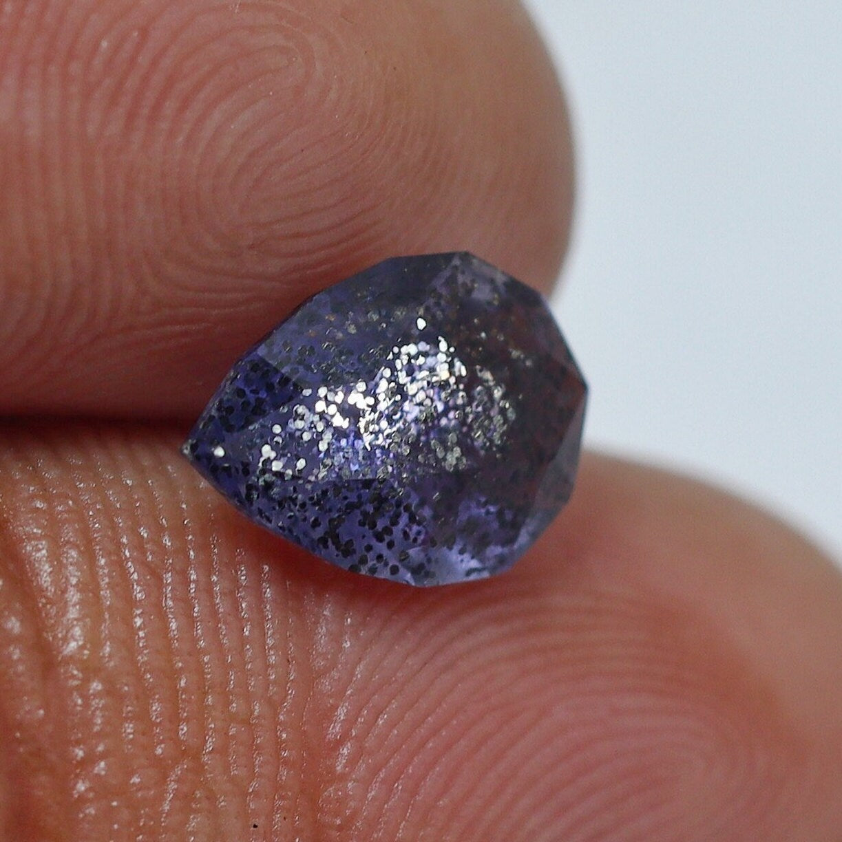 Natural Iolite Sunstone 1.30 Carat 10.3x6.9 MM Pear Shape Faceted Gemstone