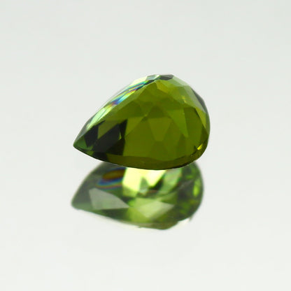 Natural Green Tourmaline 1.40 Carat 8x6.2 MM Pear Shape Faceted Gemstone