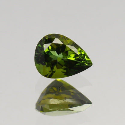 Natural Green Tourmaline 1.40 Carat 8x6.2 MM Pear Shape Faceted Gemstone