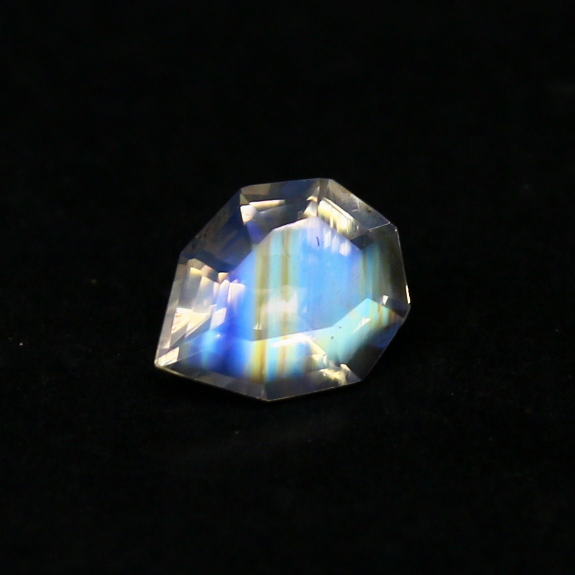 Natural Multi-Fire Rainbow Moonstone 0.53 Carat 6.8x5.5 MM Fancy Shape Faceted Gemstone