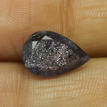 Natural Rare BloodShot Iolite Sunstone 1.98 Carat 12x8.2 MM Pear Shape Faceted Gemstone