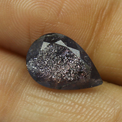 Natural Rare BloodShot Iolite Sunstone 1.98 Carat 12x8.2 MM Pear Shape Faceted Gemstone