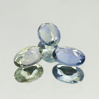 Natural Unheated Tanzanite Lot 1.85 Carat 6.5x4.5 (Apporox) Oval Shape Faceted Gemstone 3 Piece Lot