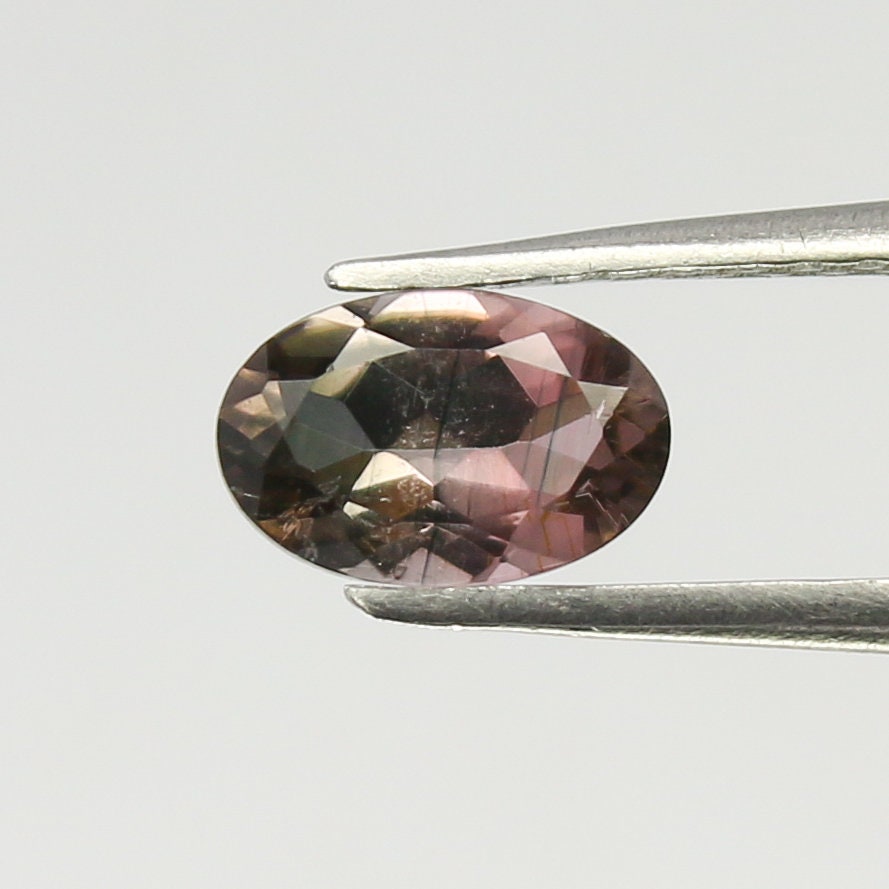 Natural Bi-color Tourmaline 0.41 Carat 6x4 MM Oval Shape Faceted Gemstone