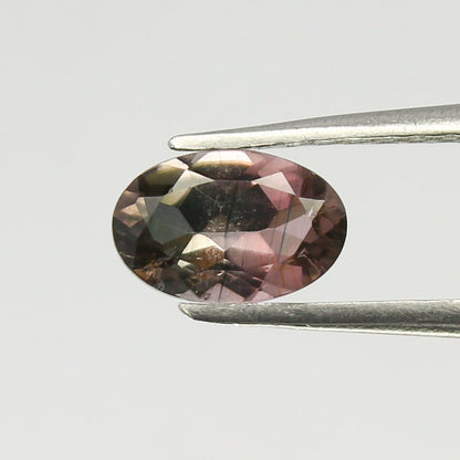 Natural Bi-color Tourmaline 0.41 Carat 6x4 MM Oval Shape Faceted Gemstone