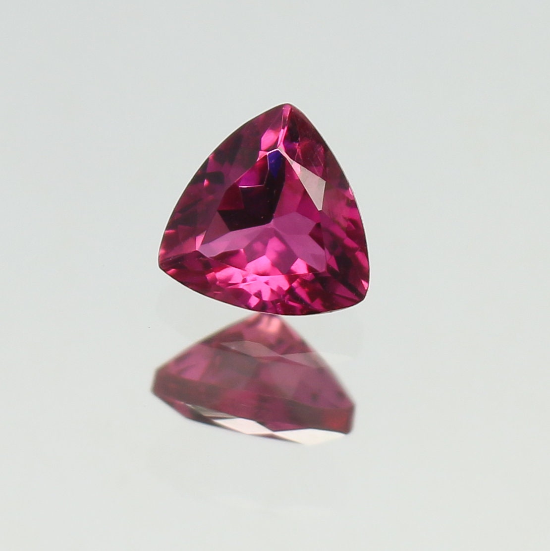 Natural Rubellite Color Tourmaline 0.90 Carat 6.3x6.3 MM Trillion Shape Faceted gemstone