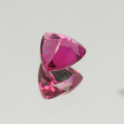 Natural Rubellite Color Tourmaline 0.90 Carat 6.3x6.3 MM Trillion Shape Faceted gemstone