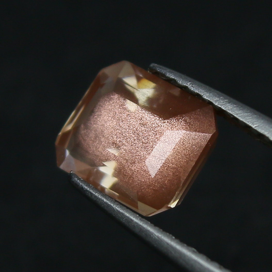 Natural Oregon Sunstone 2.12 Carat 8.8x6.7 MM Octagon Shape Faceted Gemstone