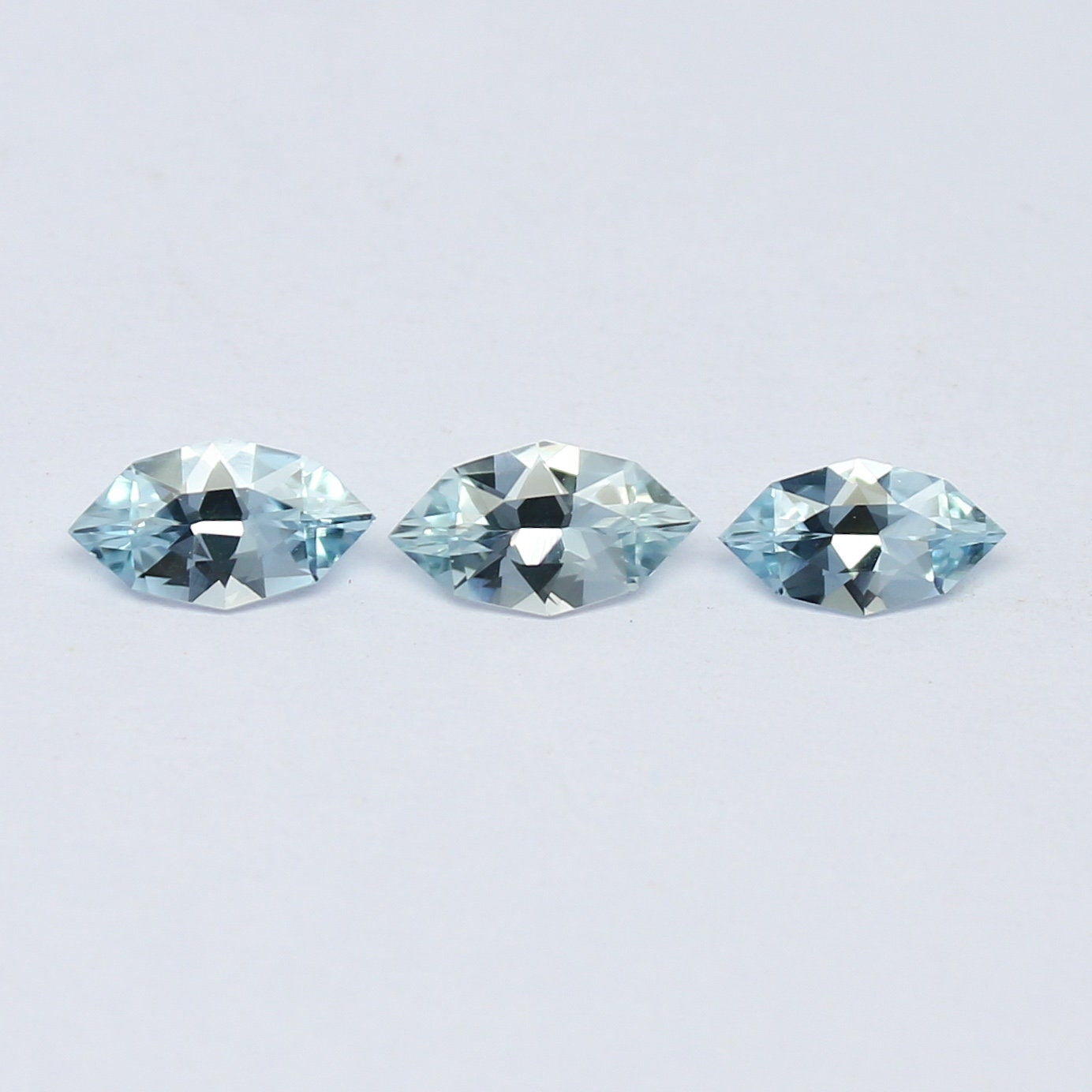 Natural Aquamarine 0.89 Carat 6.8x3.7/7.3x4.1 MM Fancy Shape Faceted Gemstone