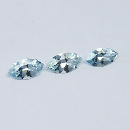 Natural Aquamarine 0.89 Carat 6.8x3.7/7.3x4.1 MM Fancy Shape Faceted Gemstone