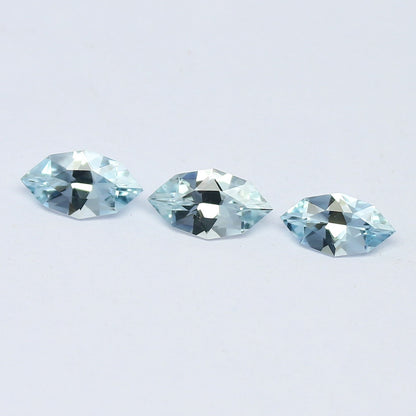 Natural Aquamarine 0.89 Carat 6.8x3.7/7.3x4.1 MM Fancy Shape Faceted Gemstone