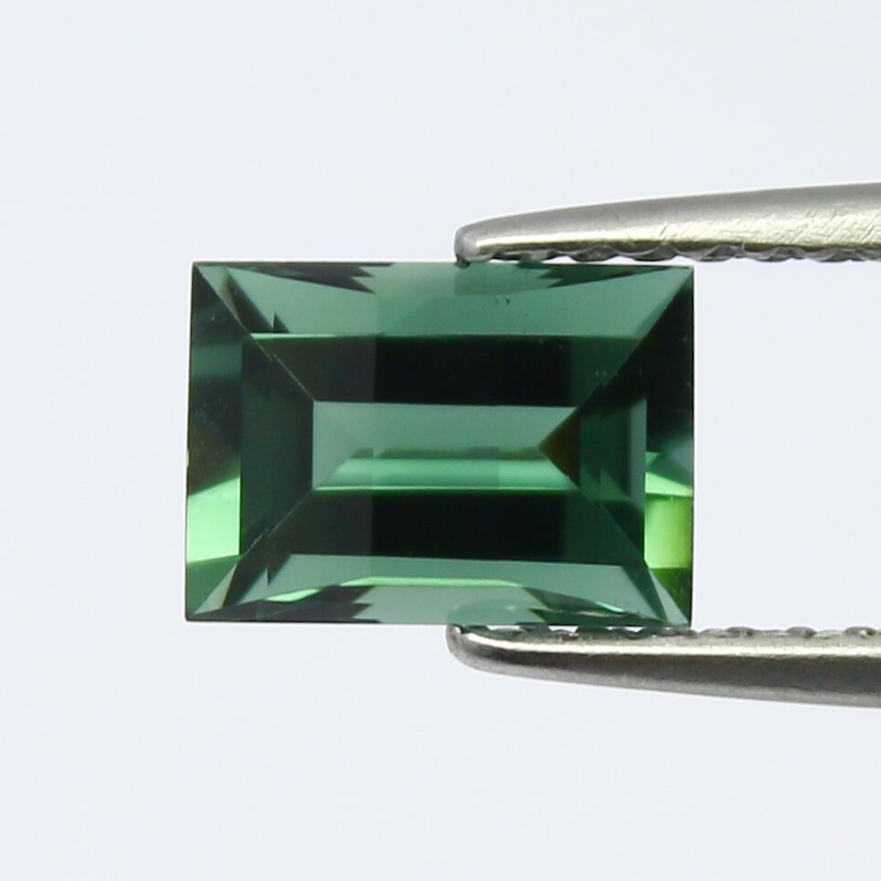 Natural Indicolite Tourmaline 1.03 Carat 7x5 MM Pixel Cut Faceted Gemstone