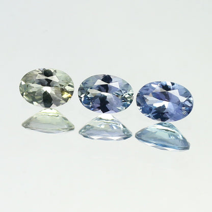 Natural Unheated Tanzanite Lot 1.85 Carat 6.5x4.5 (Apporox) Oval Shape Faceted Gemstone 3 Piece Lot