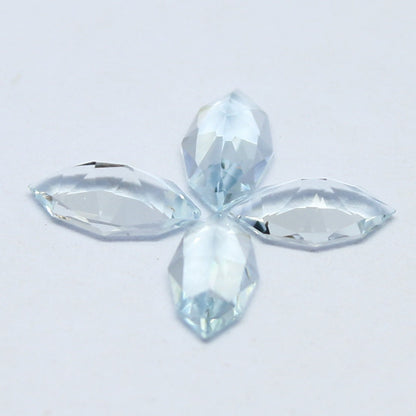 Natural Aquamarine 1.62 Carat Mix Size Fancy Shape Faceted Gemstone