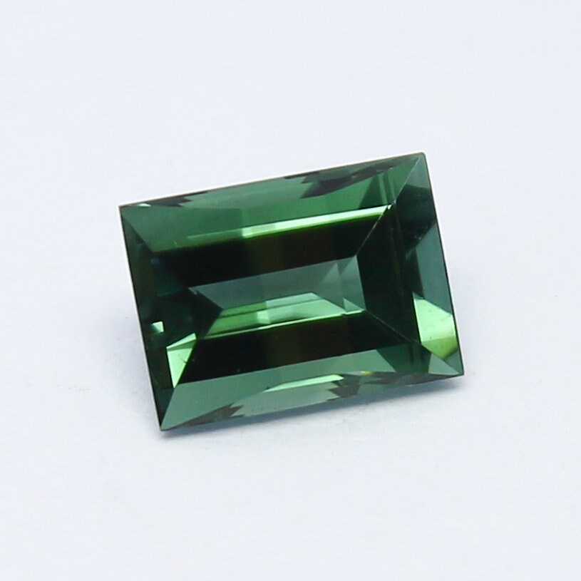 Natural Indicolite Tourmaline 1.03 Carat 7x5 MM Pixel Cut Faceted Gemstone