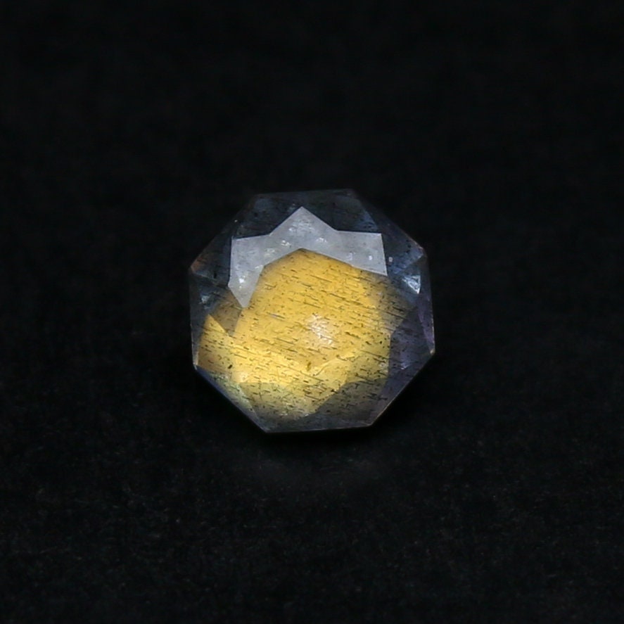 Natural Multi-Fire Rainbow Moonstone 0.39 Carat 4.7x4.7 MM Fancy Shape Faceted Gemstone