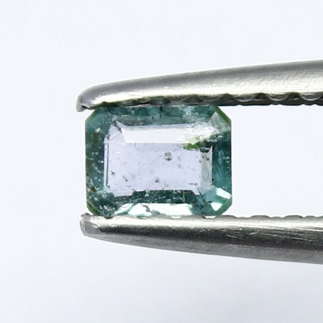 Natural Rare Blue Green Kornerupine 0.16 Carat 3.7x2.8 MM Octagon Shape Faceted Gemstone