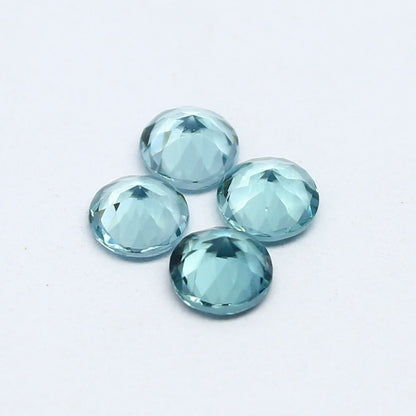 Natural Indicolite Tourmaline Lot 0.64 Carat 3.5x3.5 mm Round Faceted 4 Piece Lot