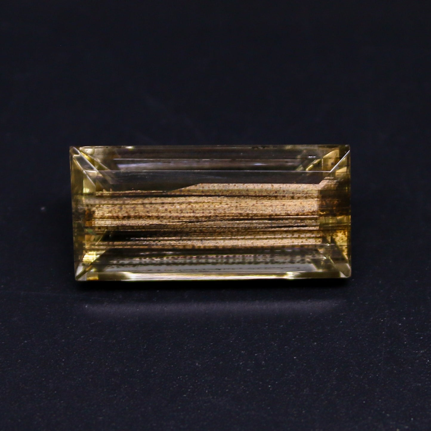 Natural Rare Gold Sheen Scapolite 11.76 Carat 21.1x9.8 MM Baguette Shape Faceted Gemstone