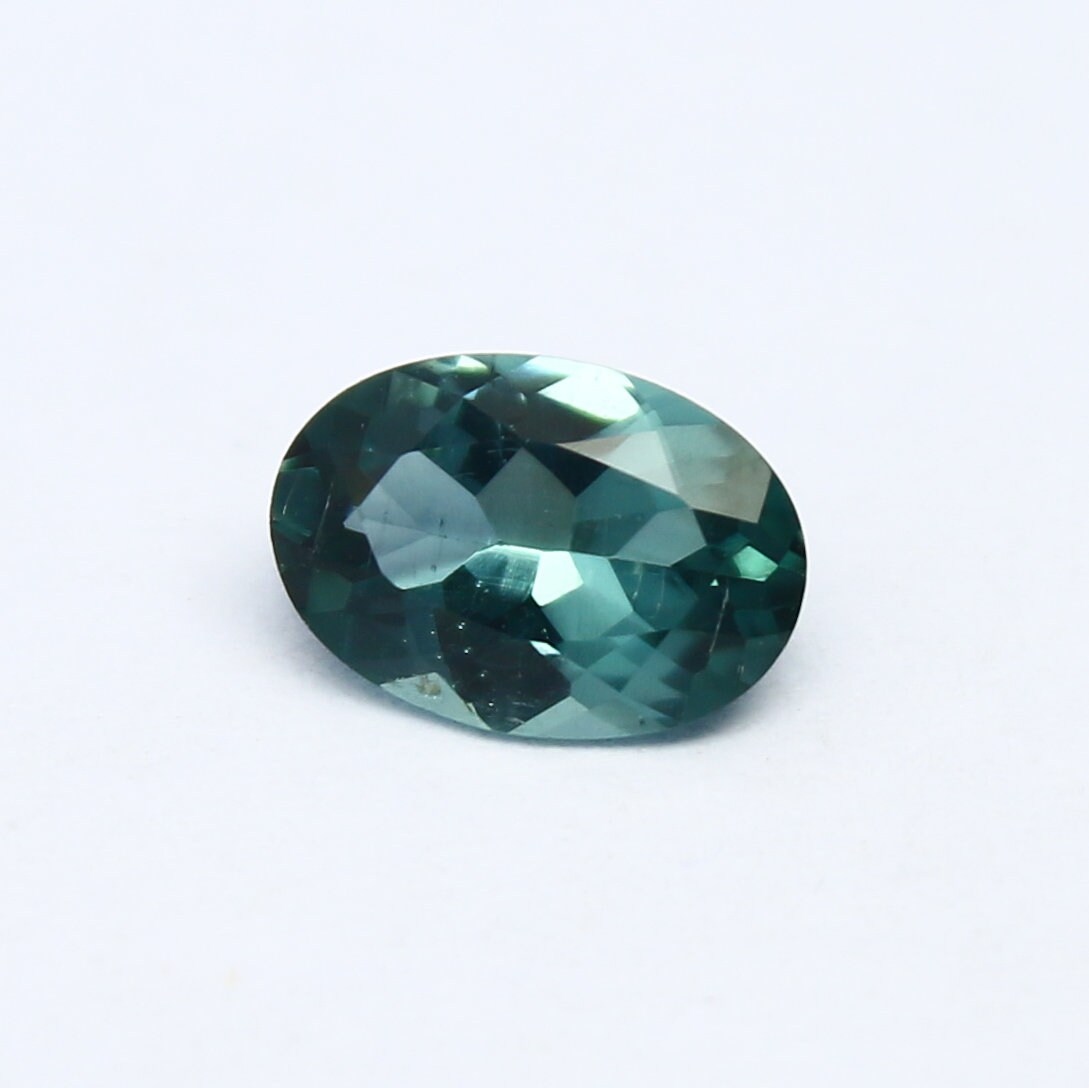 Natural Indicolite Tourmaline 0.52 Carat 6.6x4.6 MM 0val Faceted Gemstone