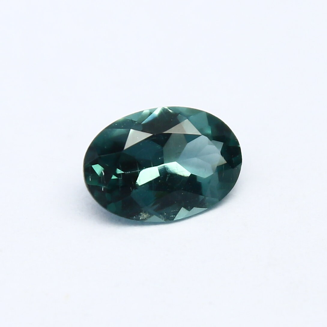 Natural Indicolite Tourmaline 0.52 Carat 6.6x4.6 MM 0val Faceted Gemstone