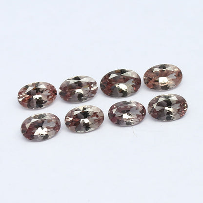 Natural Rare Malaya/Malaia Garnet Lot 4.25 Carat 6x4 MM Oval Shape Faceted Gemstone 8 Pieces Lot