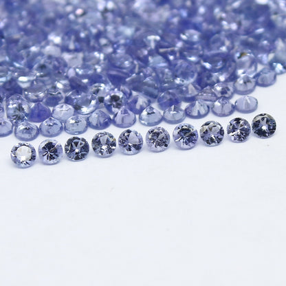 Natural Tanzanite Lot 2.5x2.5 MM Round Shape Faceted Gemstone lot