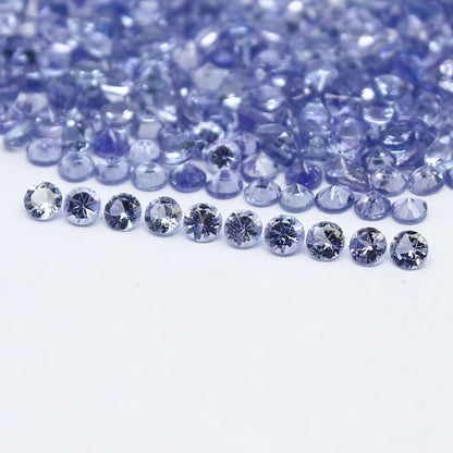 Natural Tanzanite Lot 2.5x2.5 MM Round Shape Faceted Gemstone lot