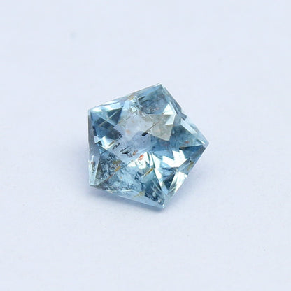 Natural Aquamarine 0.55 Carat 5.5x5.5 MM Pentagon Shape Faceted Gemstone