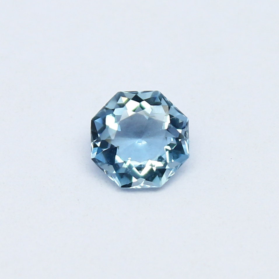 Natural Aquamarine 0.29 Carat 4.7x4.7 MM Fancy Shape Faceted Gemstone