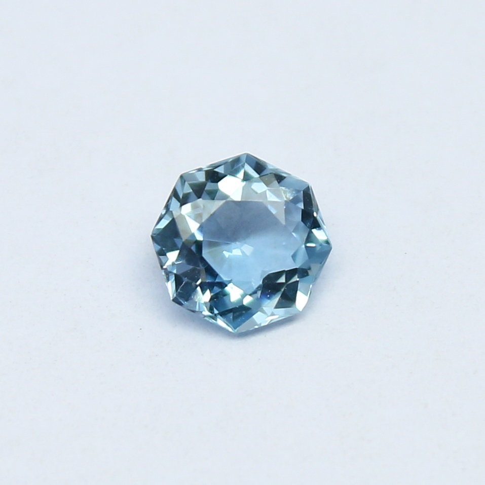 Natural Aquamarine 0.29 Carat 4.7x4.7 MM Fancy Shape Faceted Gemstone