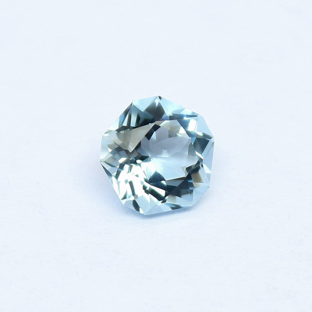 Natural Aquamarine 0.68 Carat 5.8x5.8 MM Fancy Shape Faceted Gemstone