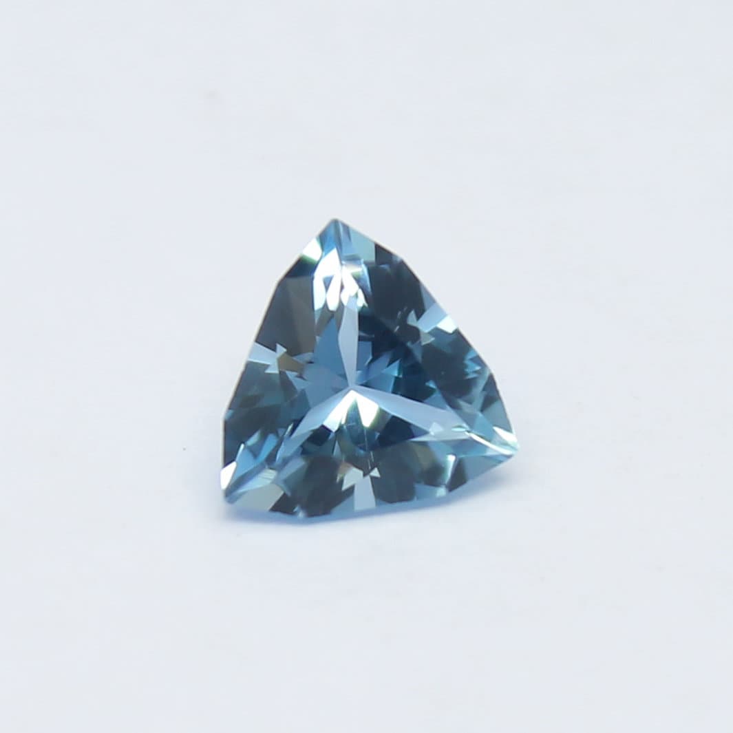 Natural Aquamarine 0.64 Carat 6.2x6.2 MM Trillion Shape Faceted Gemstone