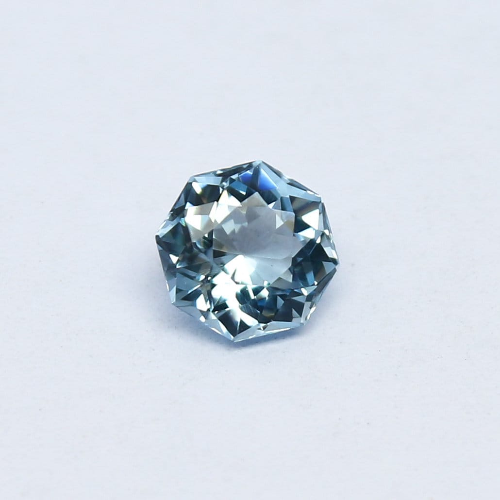 Natural Aquamarine 0.63 Carat 5.5x5.5 MM Octagon Shape Fancy Cut Faceted Gemstone