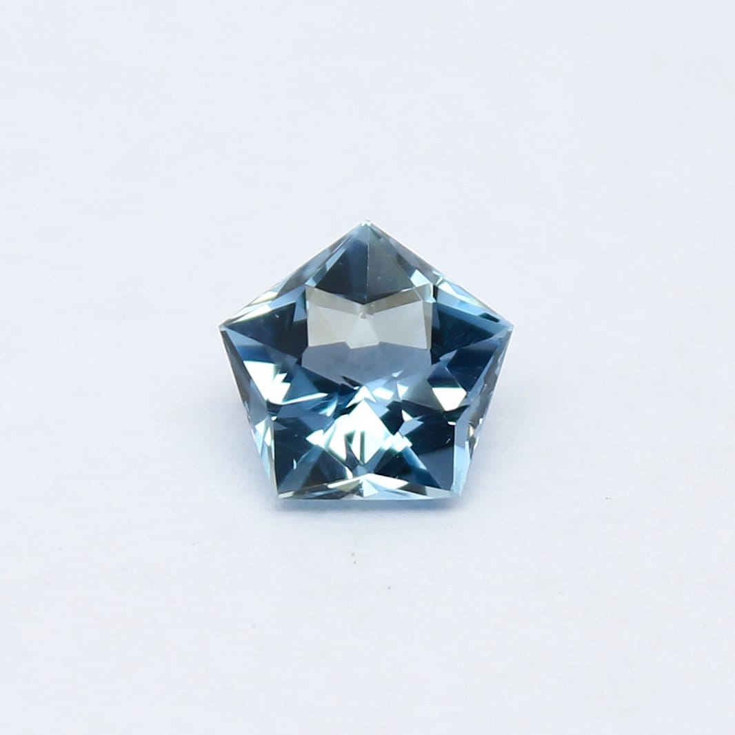 Natural Aquamarine 0.71 Carat 6x6 MM Pentagon Shape Fancy Cut Faceted Gemstone