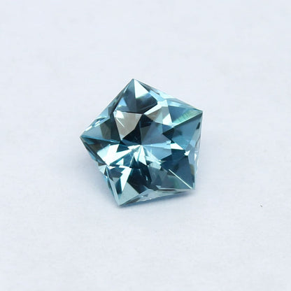 Natural Aquamarine 1.11 Carat 7x7 MM Pentagon Shape Fancy Cut Faceted Gemstone