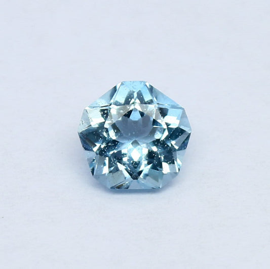 Natural Aquamarine 0.83 Carat 6.4x6.4 MM Fancy Shape Faceted Gemstone