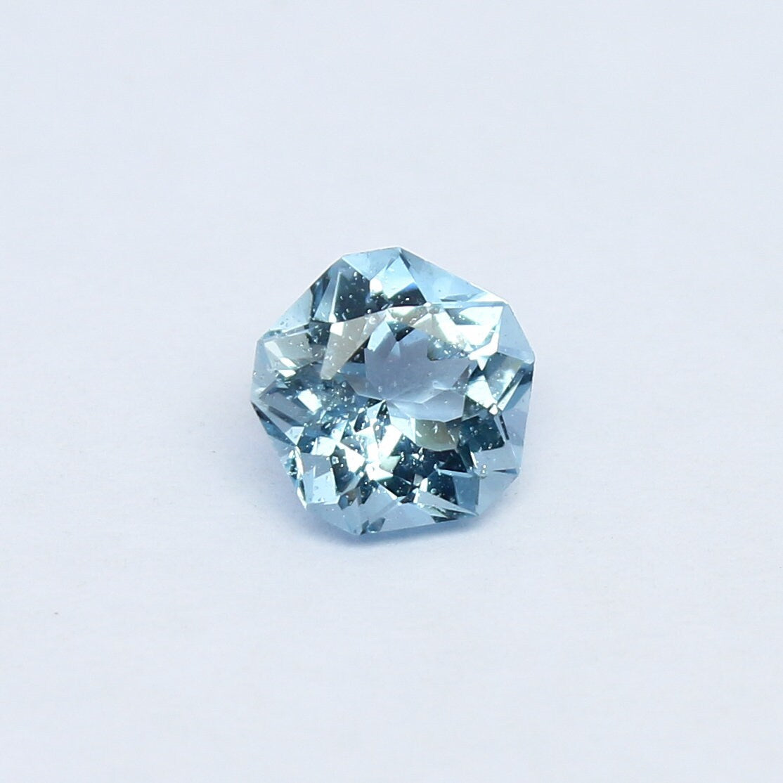 Natural Aquamarine 0.83 Carat 6.4x6.4 MM Fancy Shape Faceted Gemstone