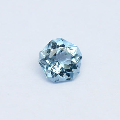 Natural Aquamarine 0.83 Carat 6.4x6.4 MM Fancy Shape Faceted Gemstone