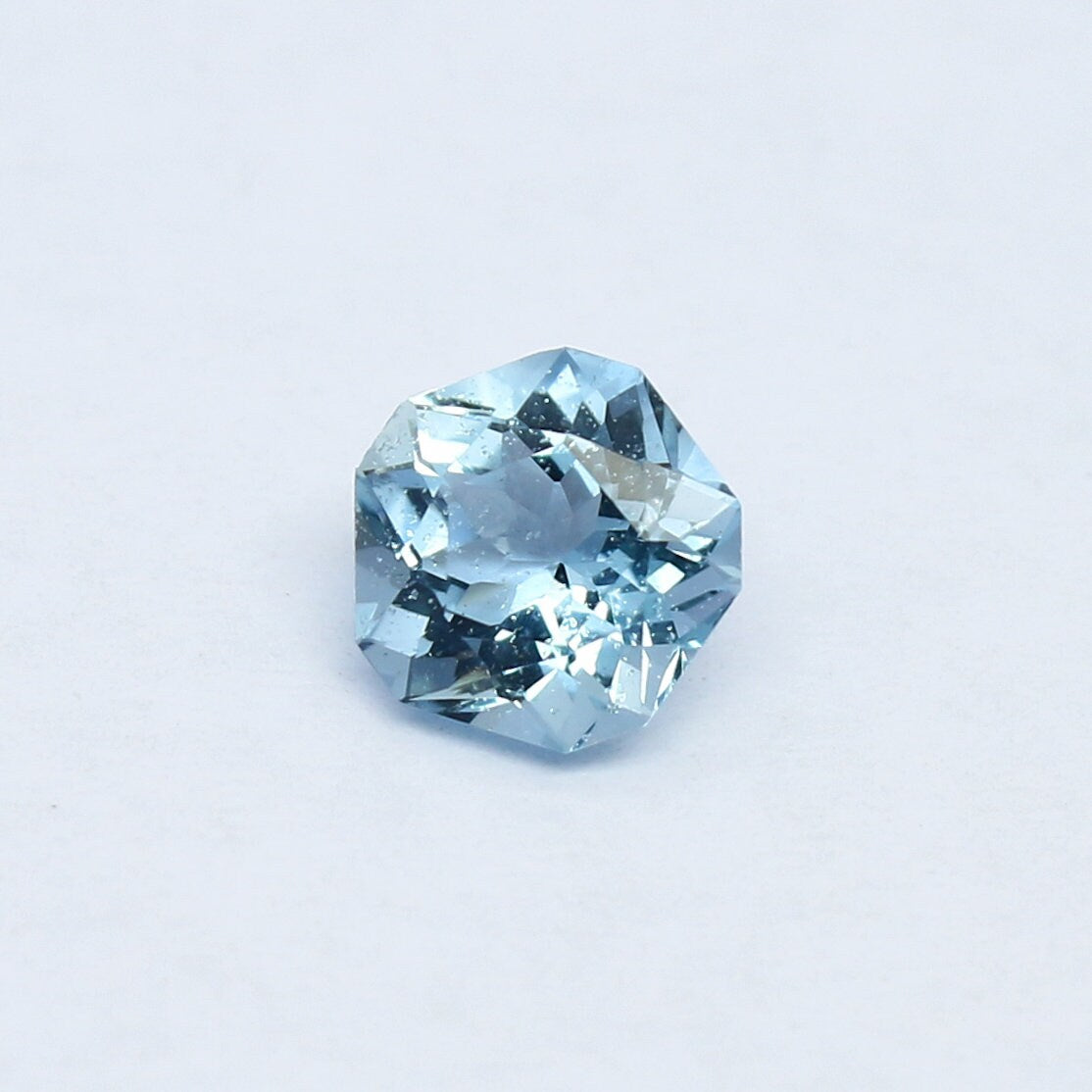 Natural Aquamarine 0.83 Carat 6.4x6.4 MM Fancy Shape Faceted Gemstone