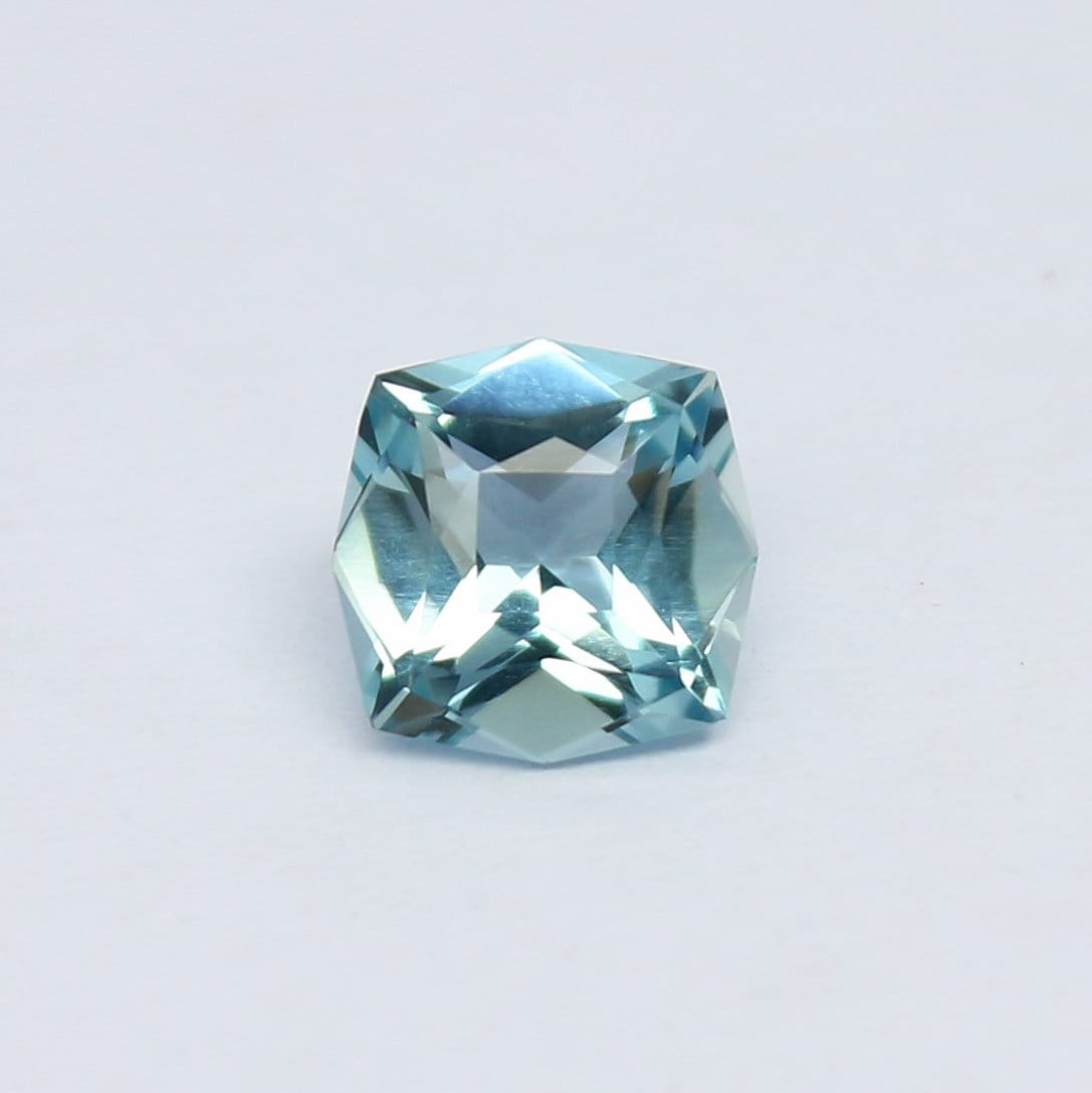 Natural Aquamarine 0.87 Carat 6.4x6.4 MM Fancy Shape Faceted Gemstone