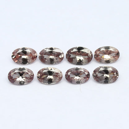 Natural Rare Malaya/Malaia Garnet Lot 4.25 Carat 6x4 MM Oval Shape Faceted Gemstone 8 Pieces Lot